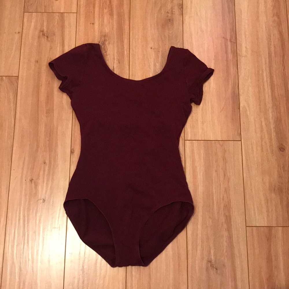 Capezio burgundy leotard size large